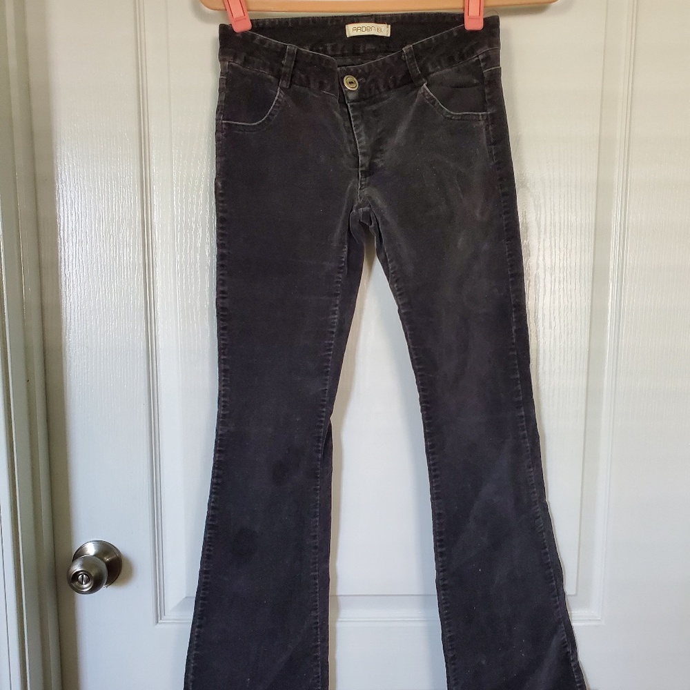 ARDEN B VELVET BELL BOTTOM PANTS SIZE 4